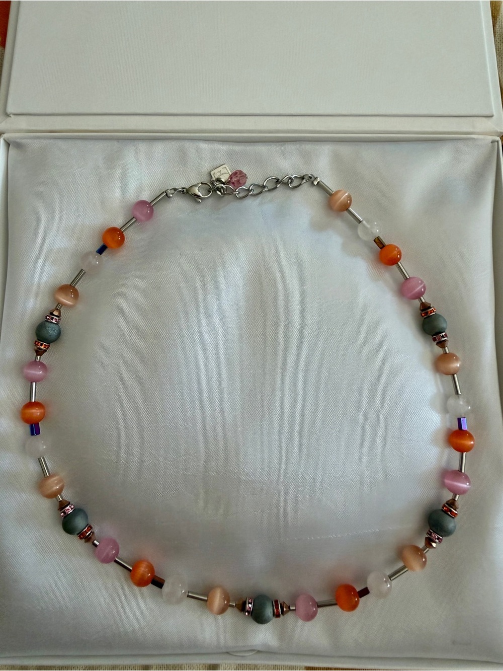 Coeur de Lion Swarovski Rainbow Crystal Necklace Handmade in Germany